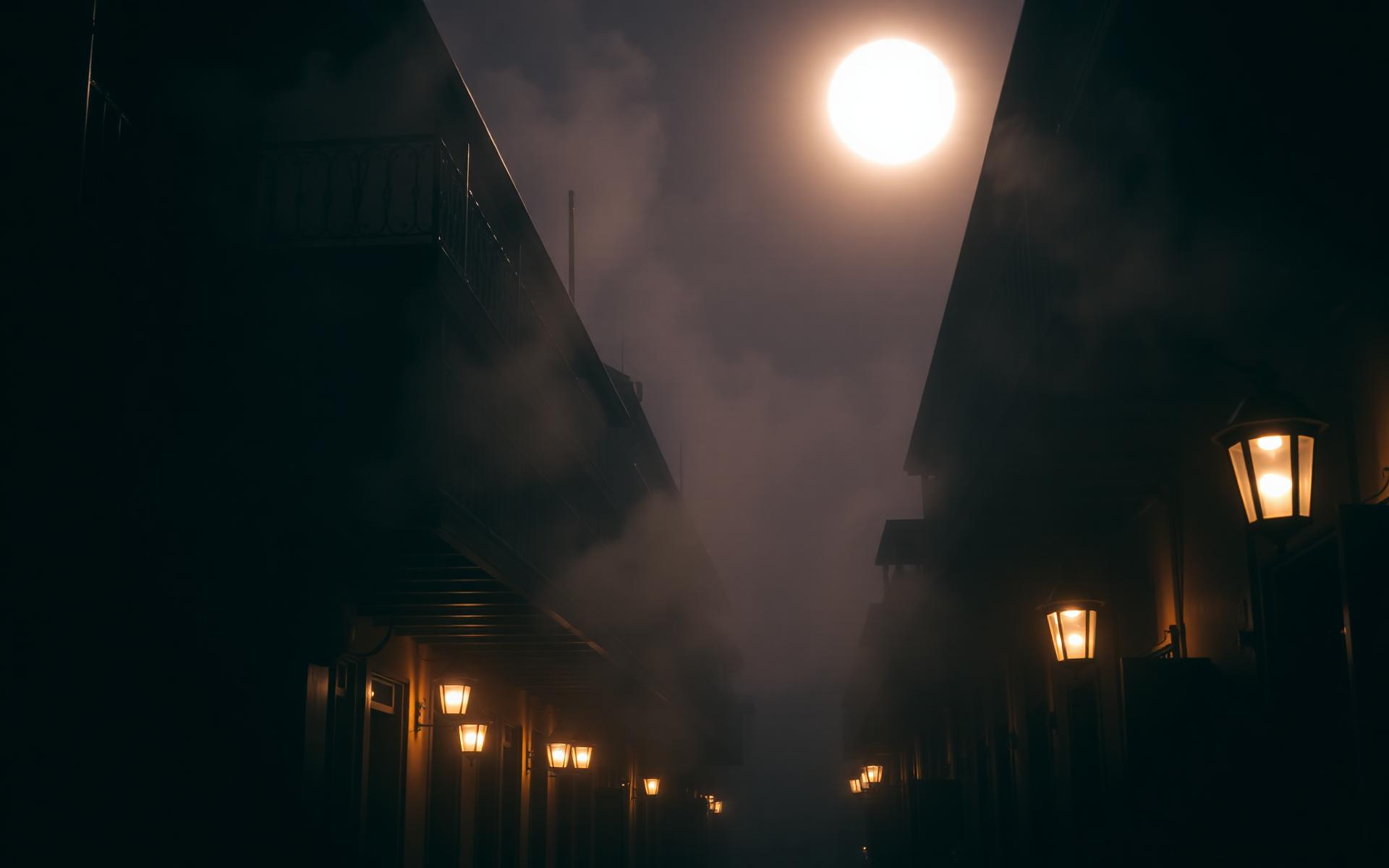 Moonlit New Orleans street
